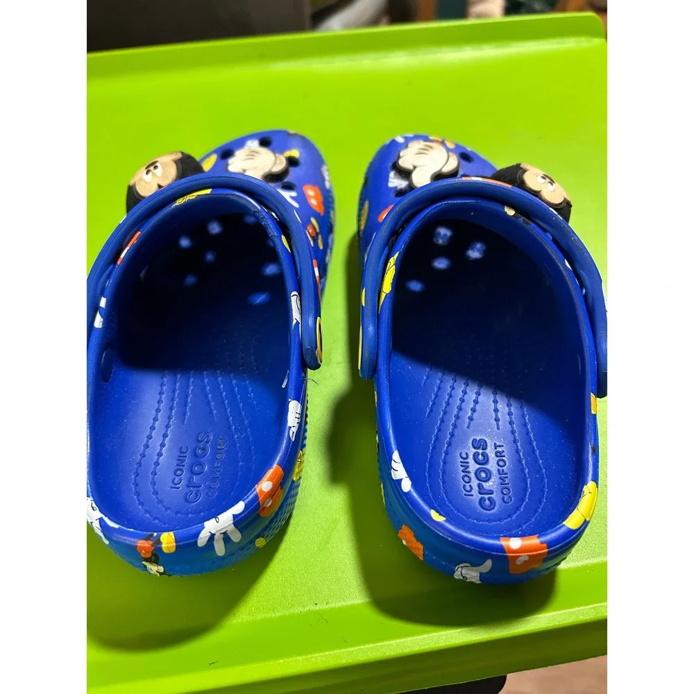 Crocs Disney Mickey Mouse Blue Clogs Kids Size 12 with Jibbitz Charms